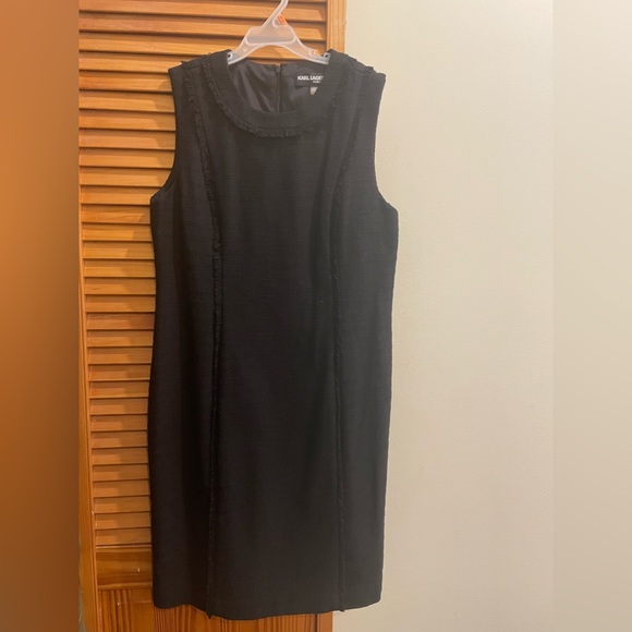 NWOT Karl Lagerfled Sleeveless Tweed Sheath Dress - Picture 4 of 6